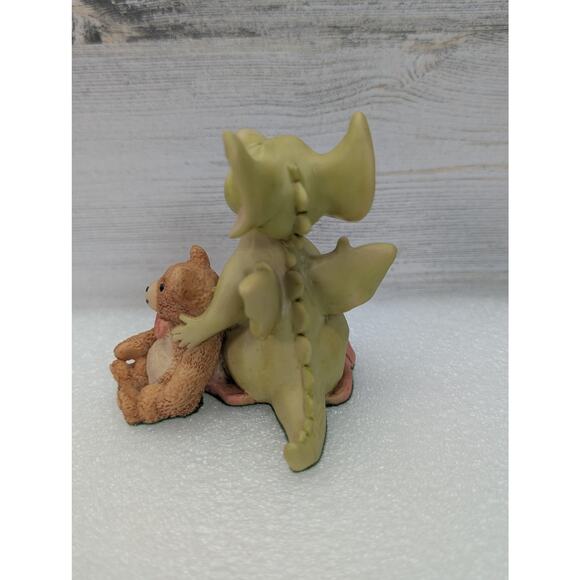 Vintage Real Musgrave Drowsy Dragon Figurine 1989 Teddy Bear Pink Slippers - Picture 4 of 11